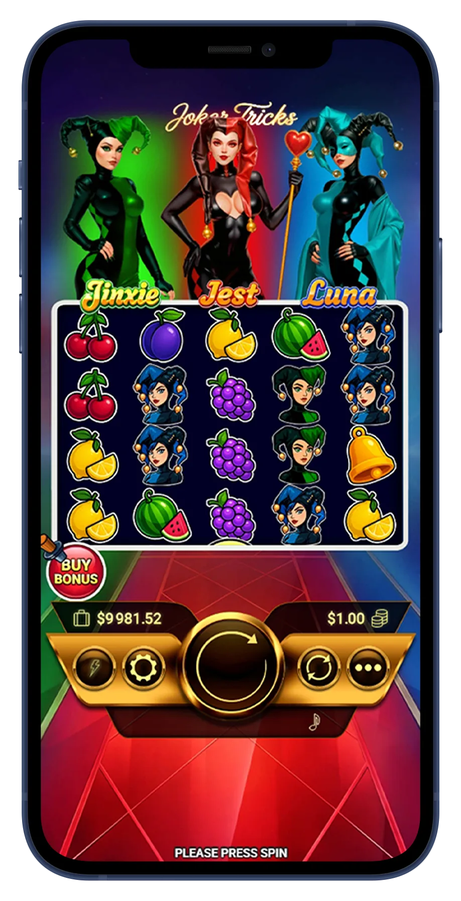 Joker Tricks special-symbol action across the 4x5 grid